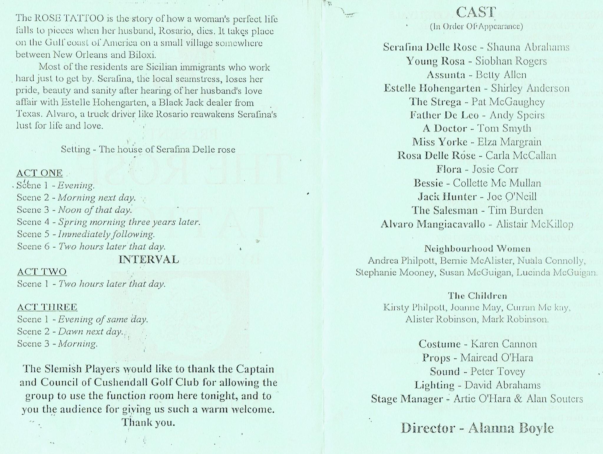 1999_RoseTattooProgrammeInner